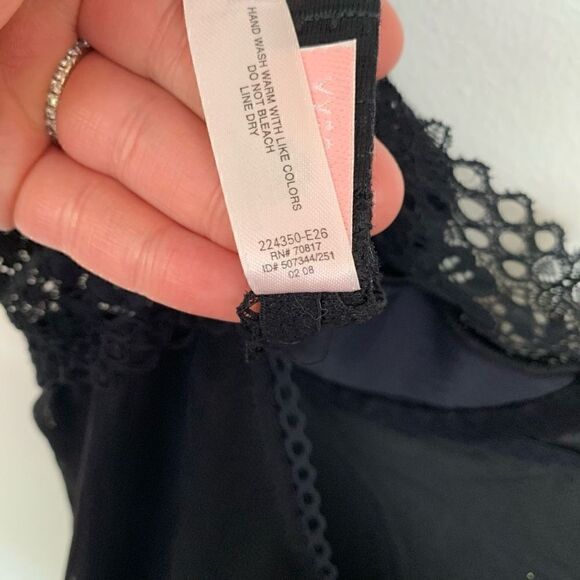 Victoria’s Secret Very Sexy black micro mesh stretch crochet lace bust camisole - Picture 13 of 13